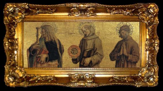 framed  Carlo Crivelli Jakobus of the boy with the Hl. Philippus and Bernhard, ta009-2